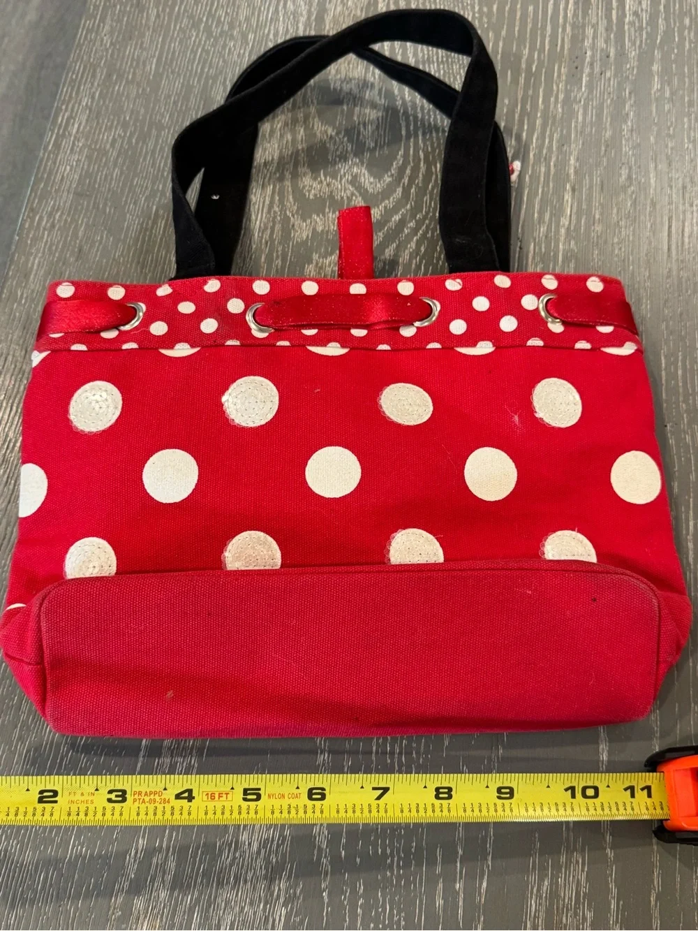 Disney Minnie Mouse Red White Polka Dot Tote Bag